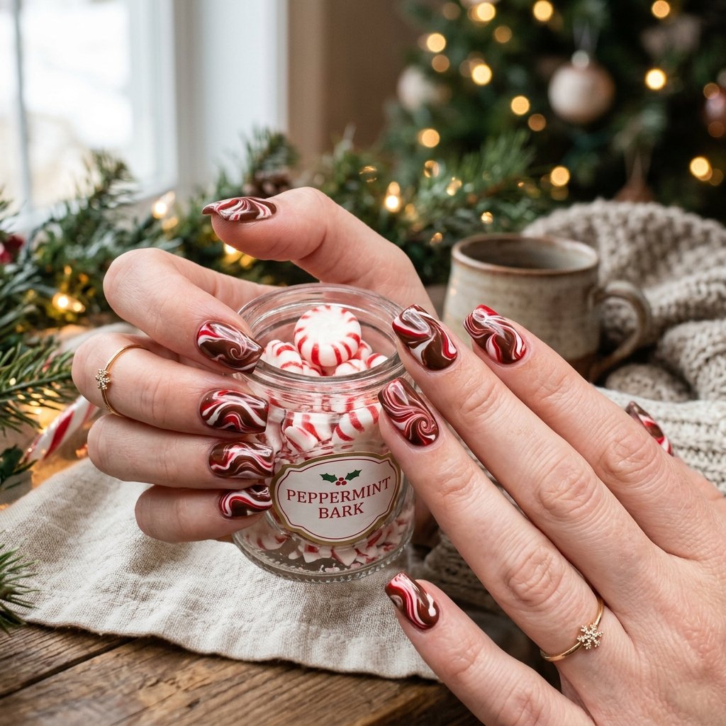 Sweet Chocolate and Peppermint Swirl Layouts
