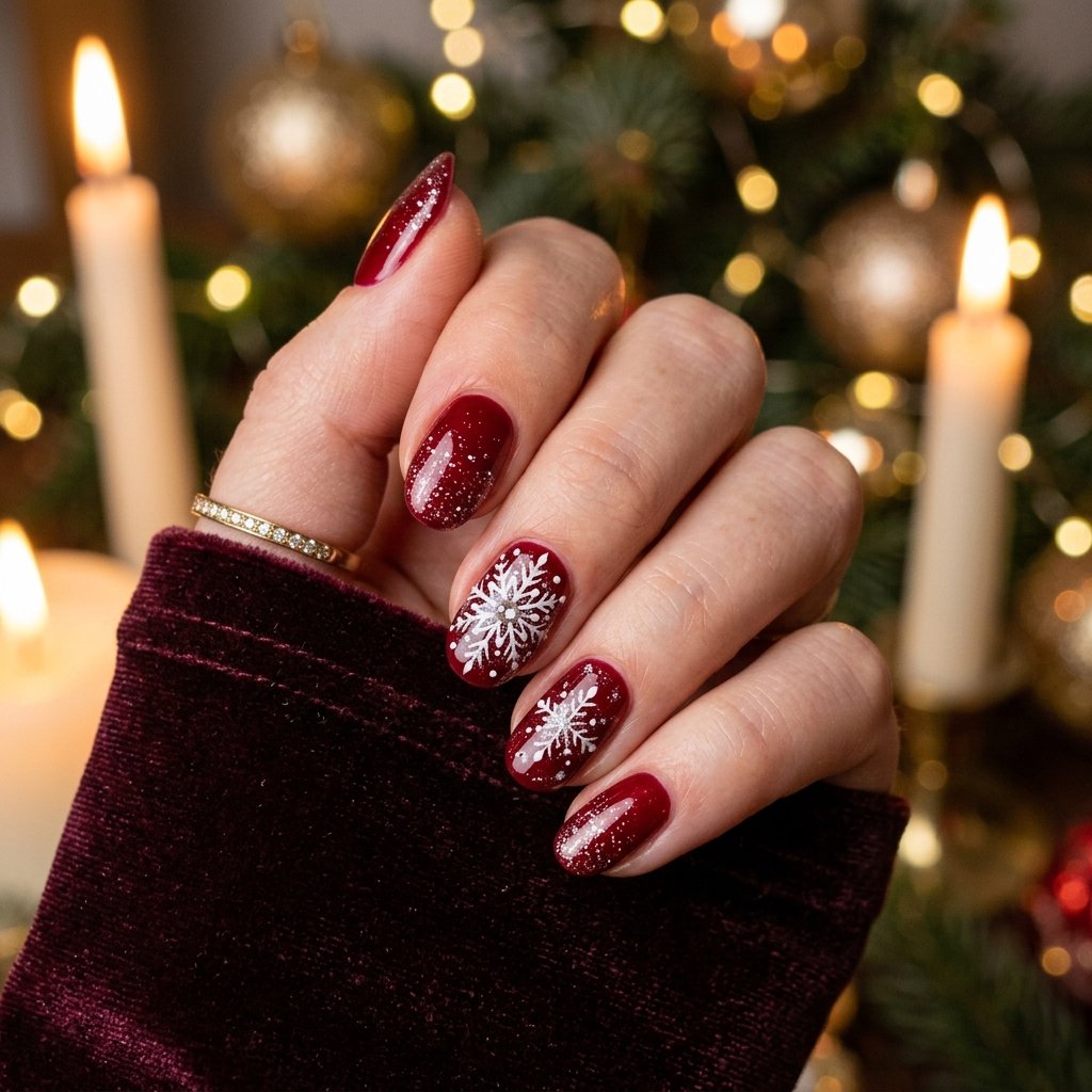 35 Red and White Christmas Nails Ideas to Inspire Your Holiday Look 32 Red and White Christmas Eve Nails