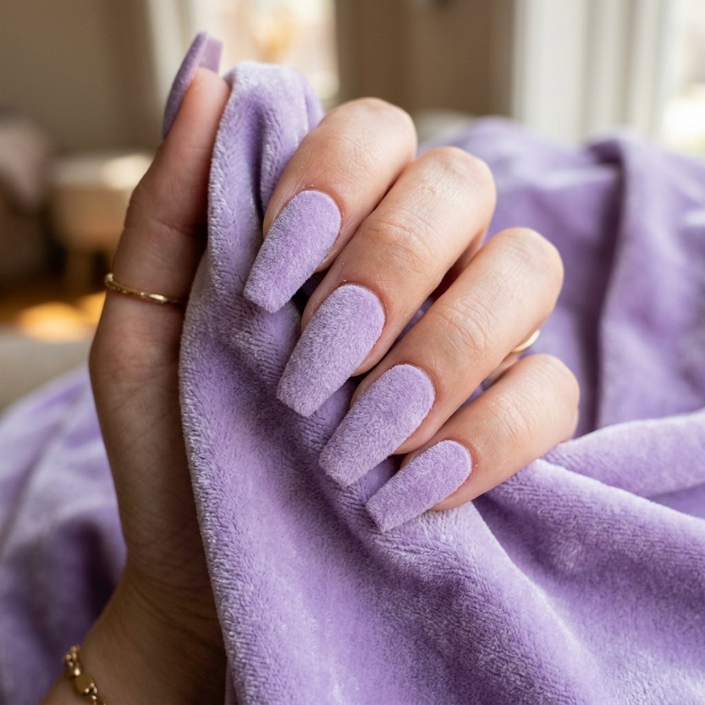 Soft Lilac Velvet Illusion