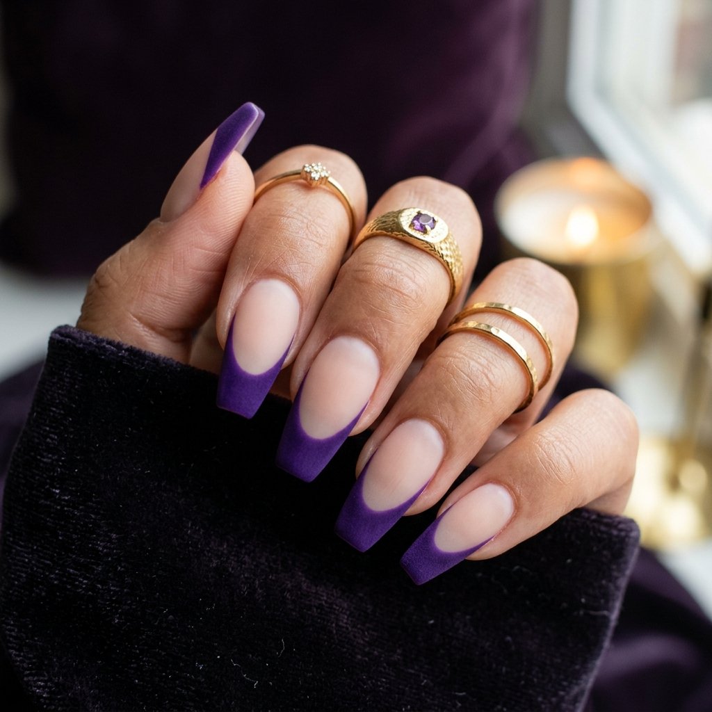 Royal Purple Velvet Tips