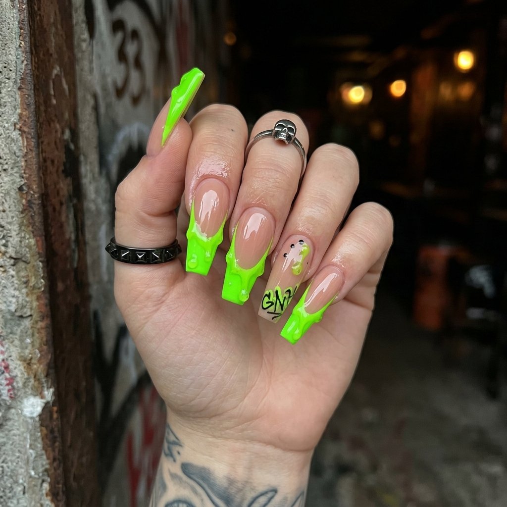 Neon Green Slime Style