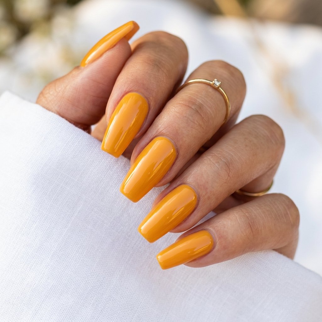 34 Stunning Trendy Summer Nails Worth Copying This Year 2026 15 Mango Sorbet Nails