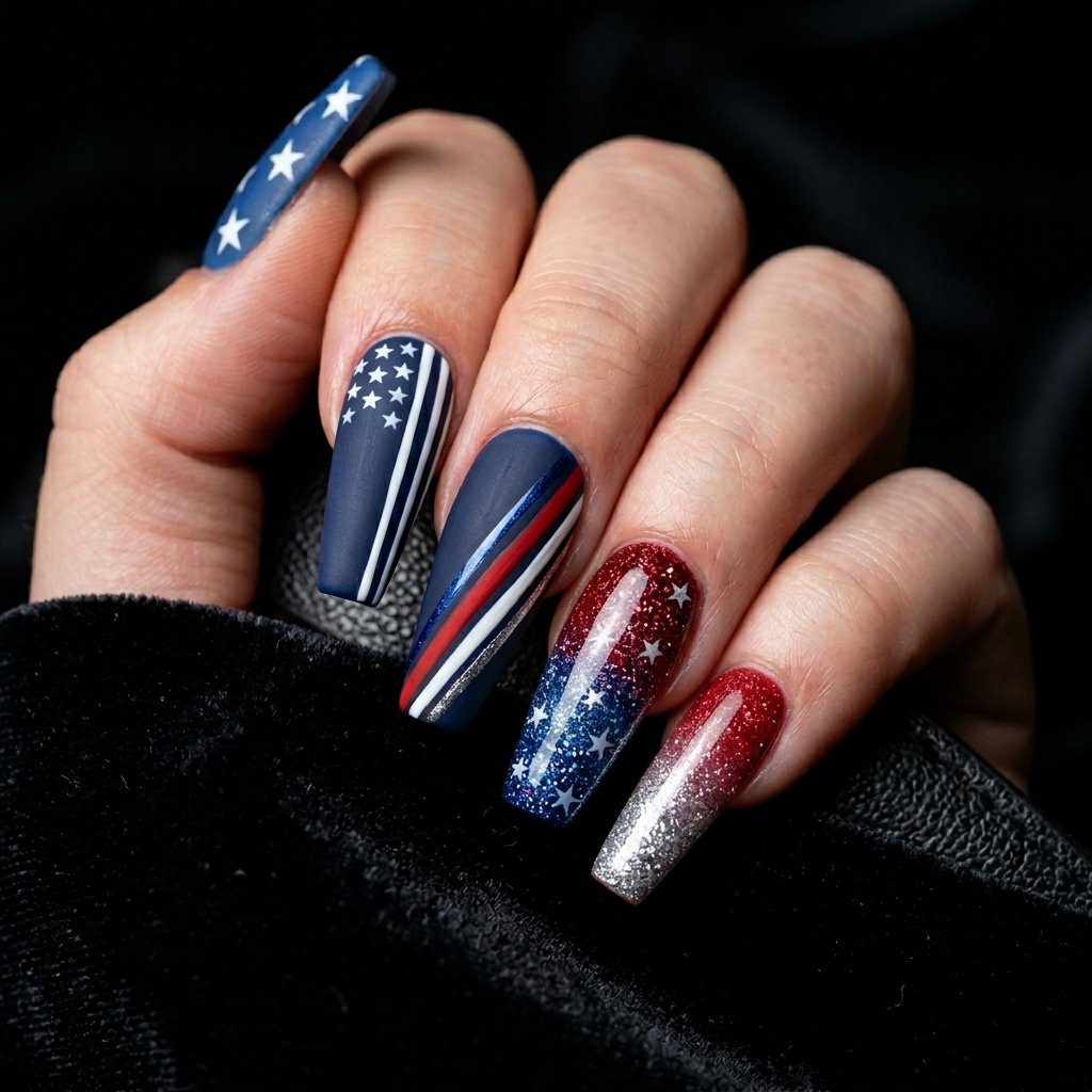Coffin Nail 4th July Ideas
