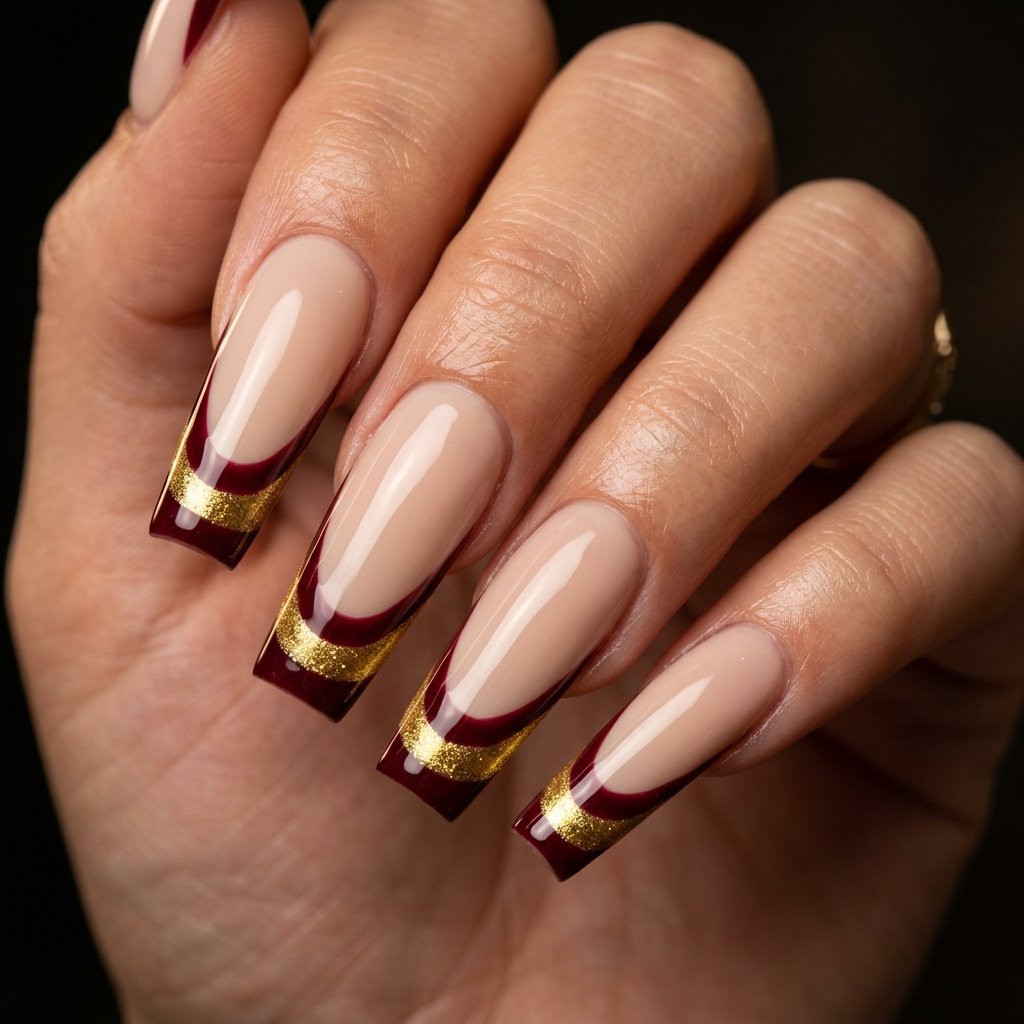 35 Top Most Viral Double French Tip Nails of the Season 2026 17 Coffin Shape Double Tip
