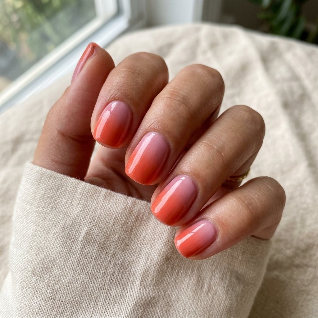 Deep Coral Pink Transition