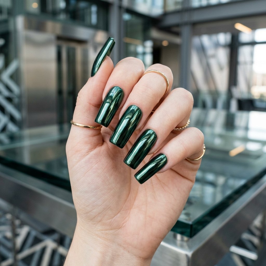 Deep Pine Green Chrome Finish