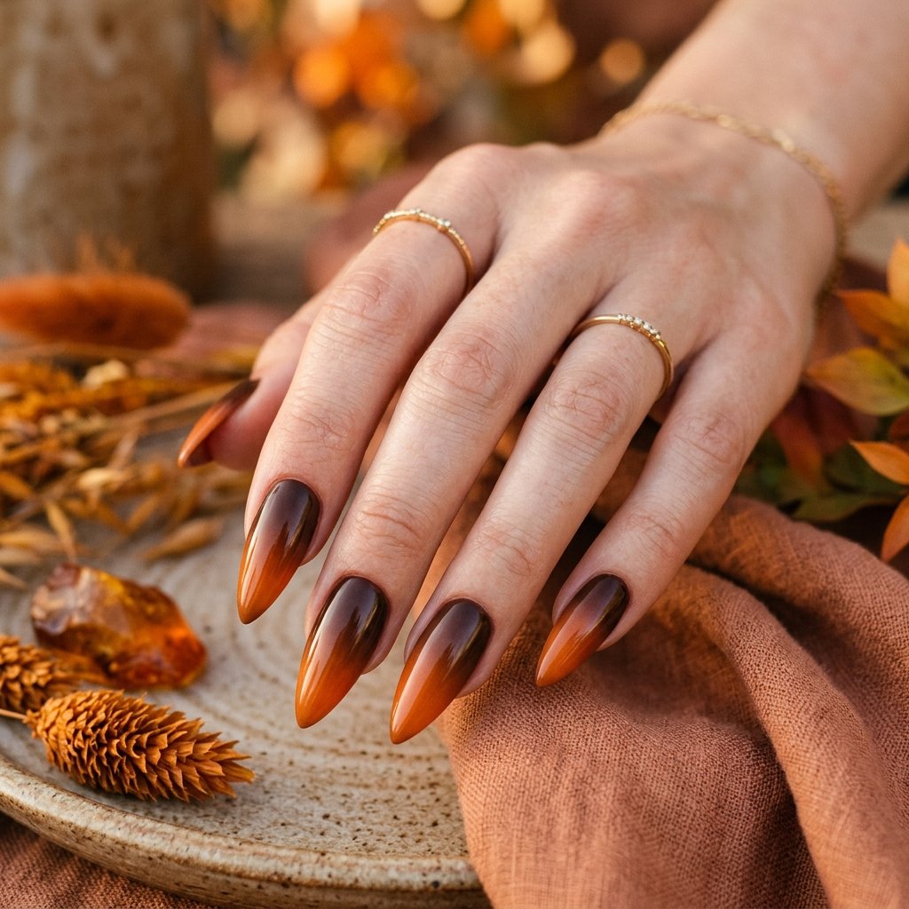Earthy Amber Gradient Look
