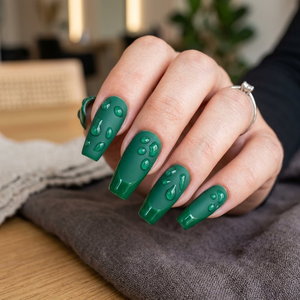 Matte and Glossy Emerald Contrast