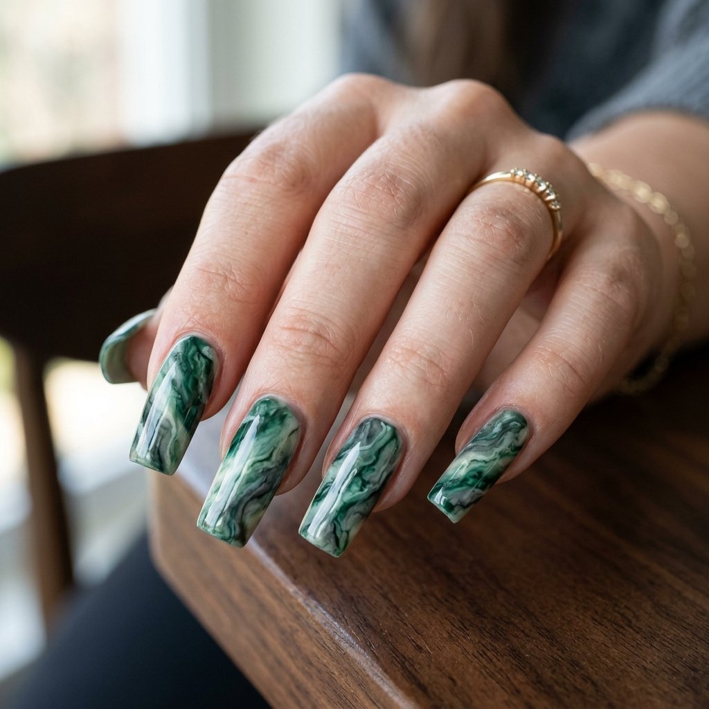 Emerald Marble Texture Look