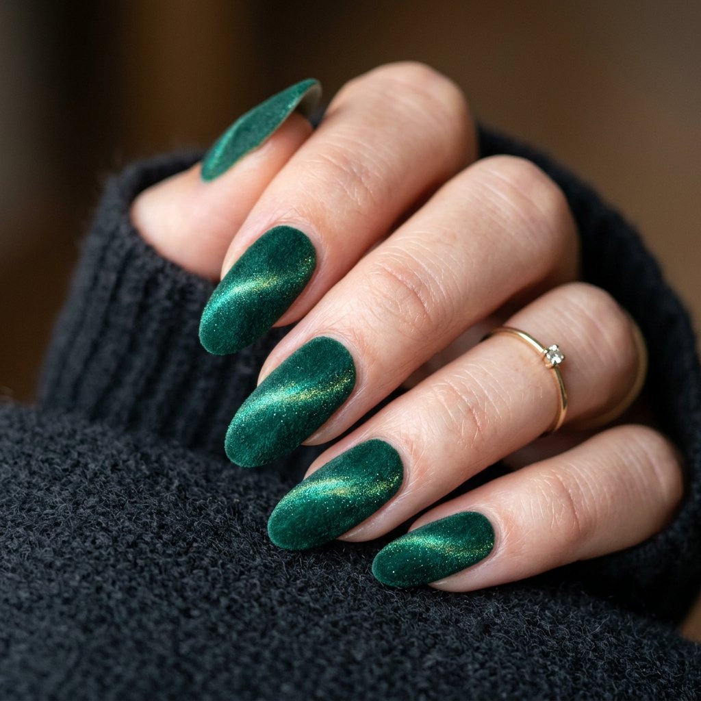 Emerald Velvet Matte Texture