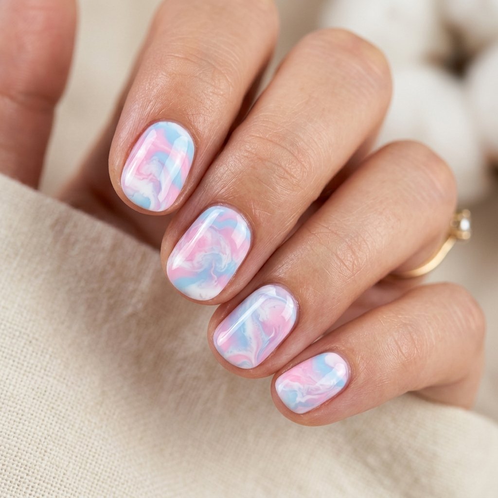 Abstract Cotton Candy Swirl Layout Idea