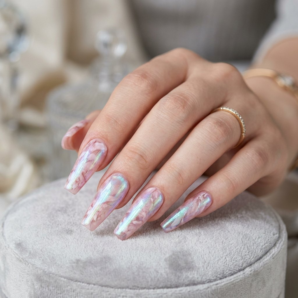 Opal Shimmer Pink Stone Concept Idea