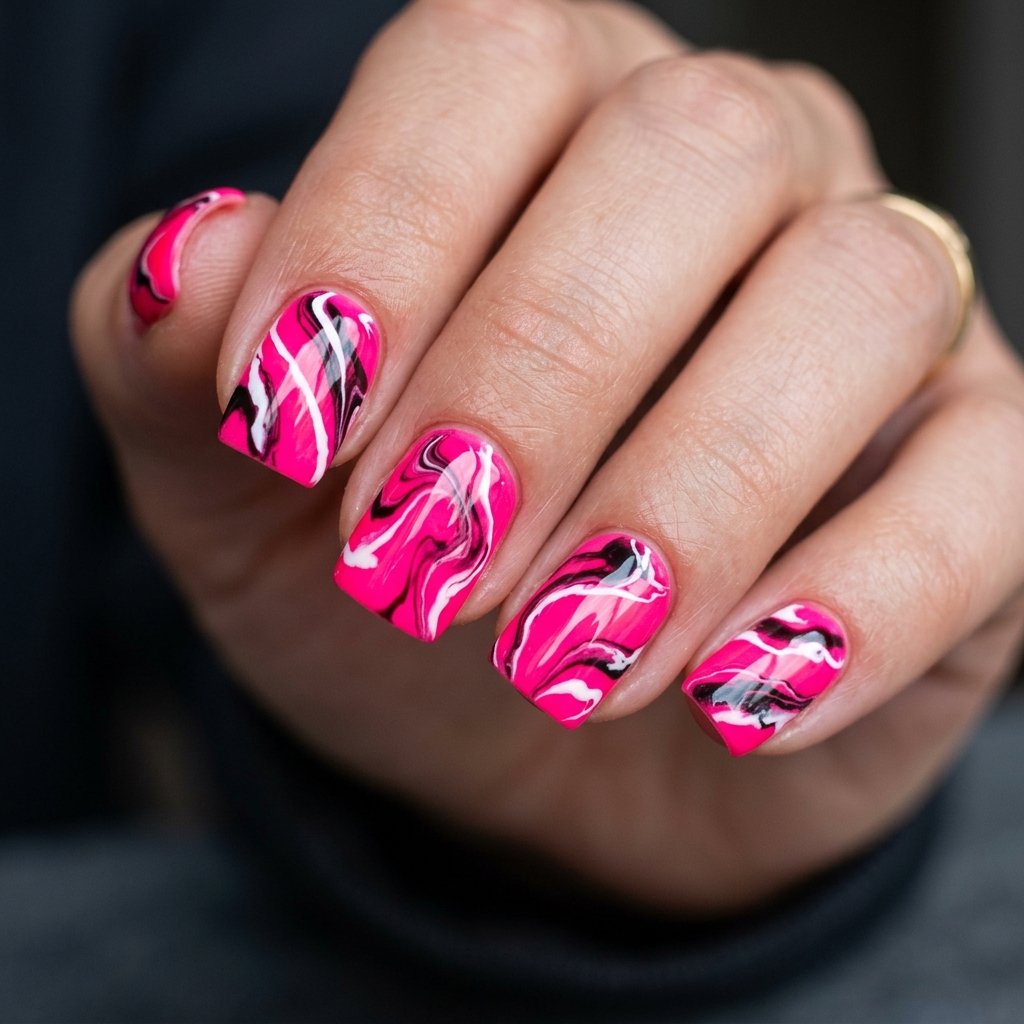 Neon Pink High Contrast Abstract Style Idea