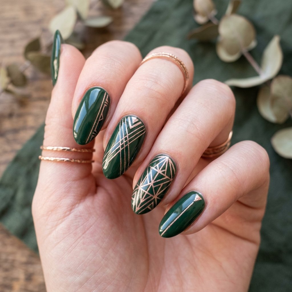 Forest Green with Rose Gold Accents