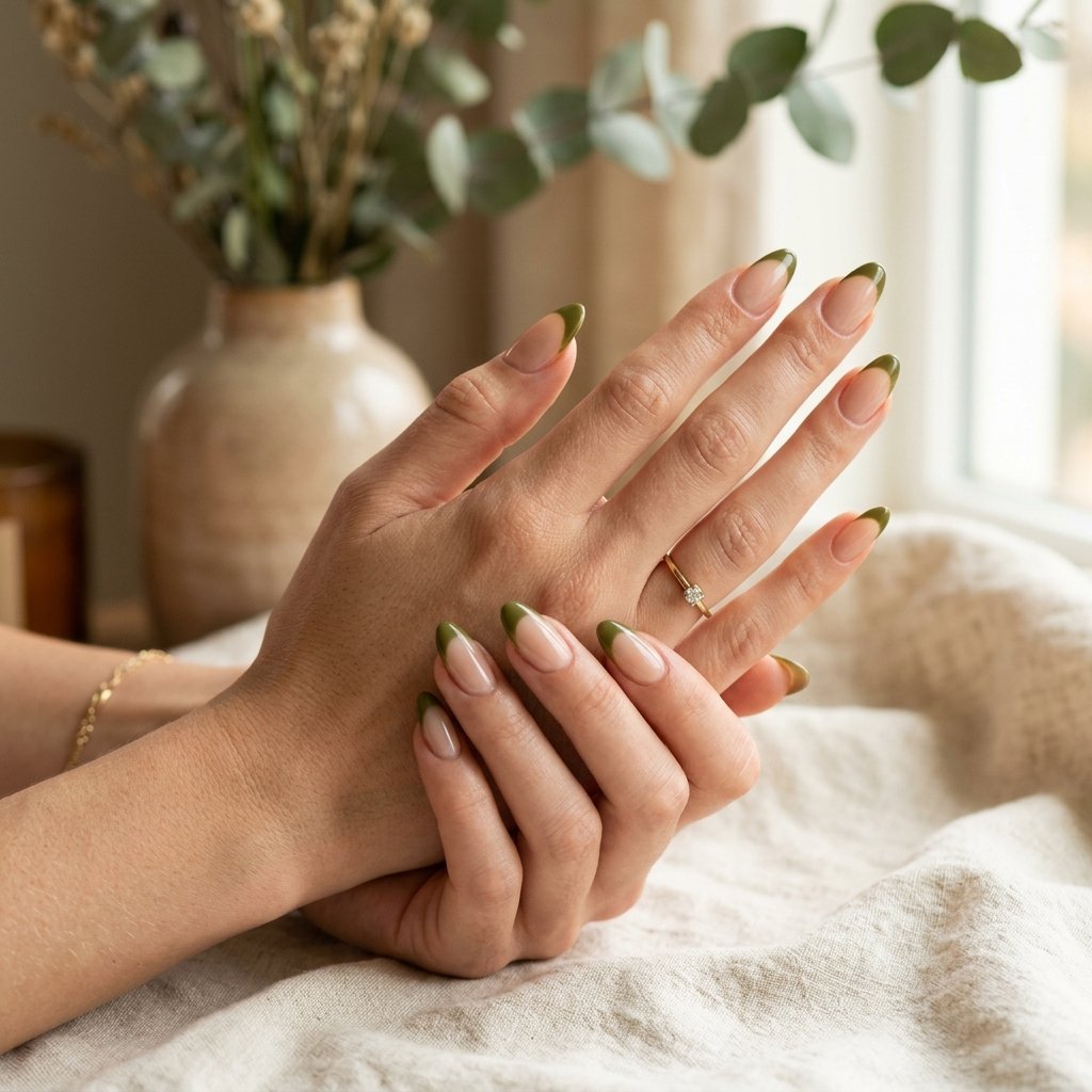 35 Best Green Fall Nails Ideas for Modern Autumn Style 26 Classic Tips Reimagined
