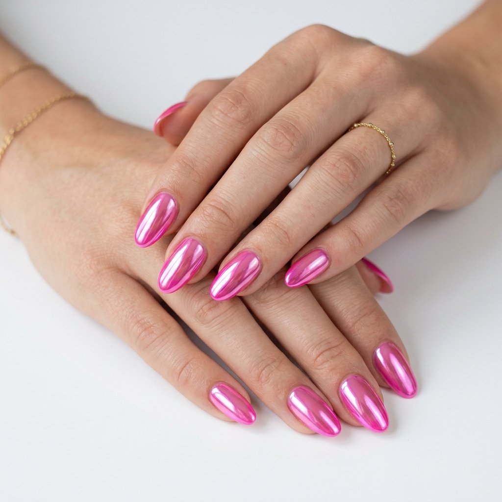 Bright Summer Acrylic French Tip Nails