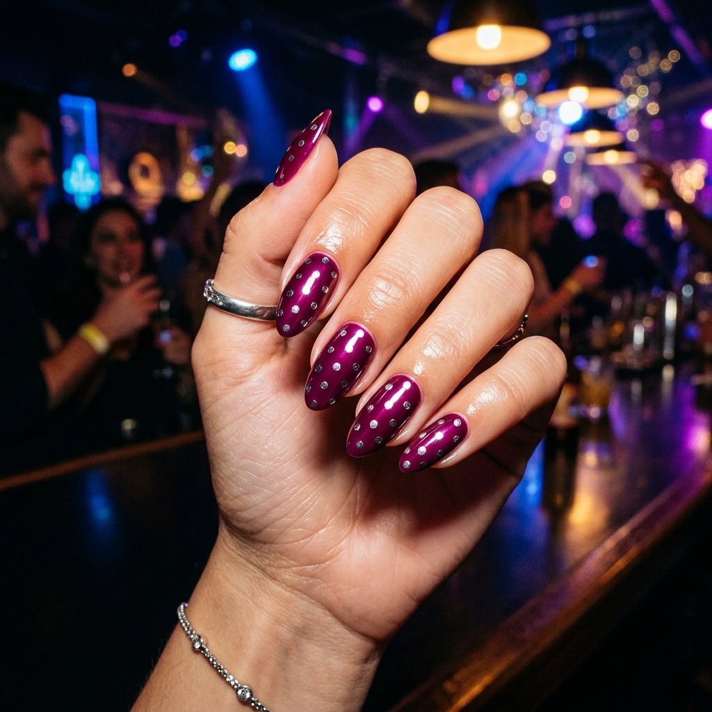 Dark Fuchsia and Silver Metallic Ideas