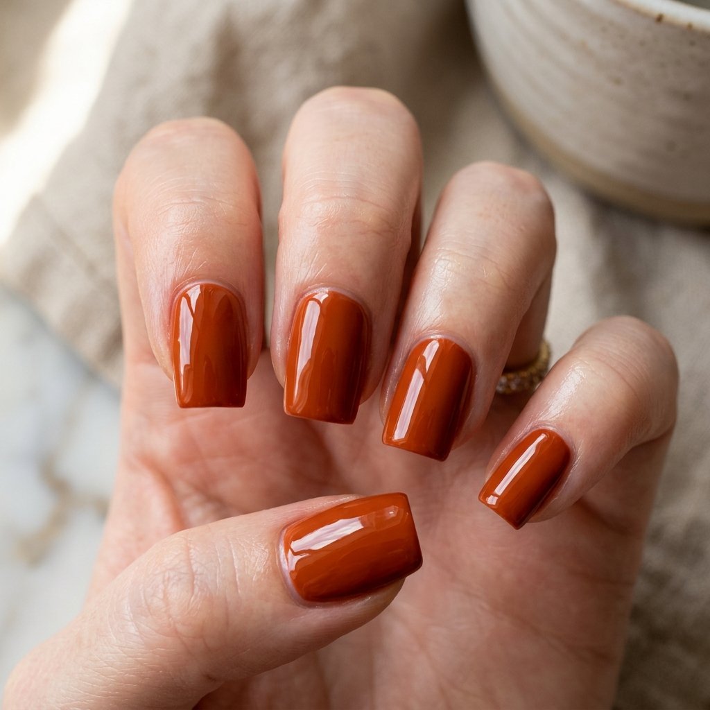 Glossy Terracotta Shine Design