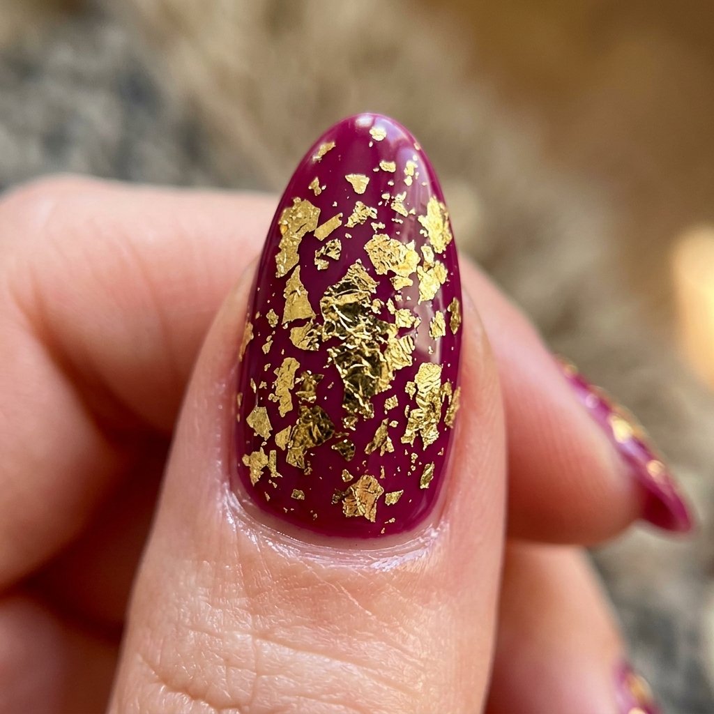 Gold Flake Magenta Accents