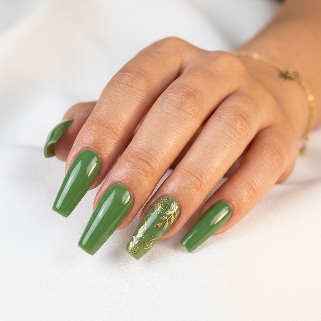 35 Best Green Summer Nails for a Bold Warm Season 2026 6 Resort Style Green Nails