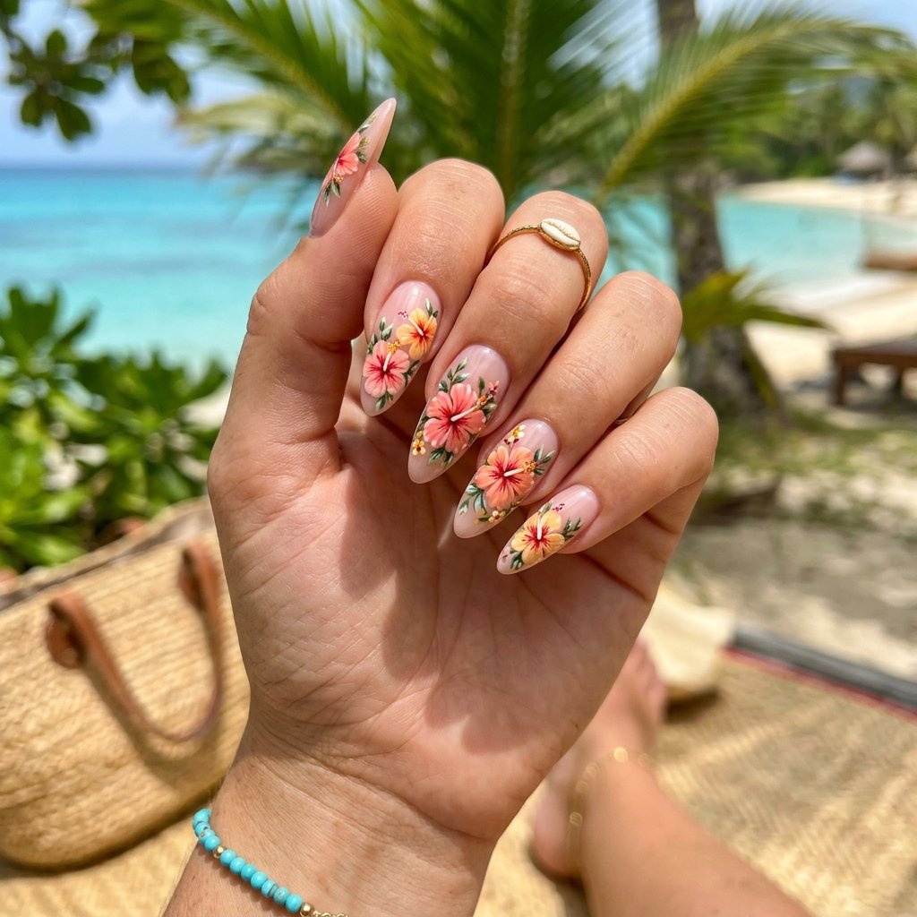 Tiny Hibiscus Flower Motifs