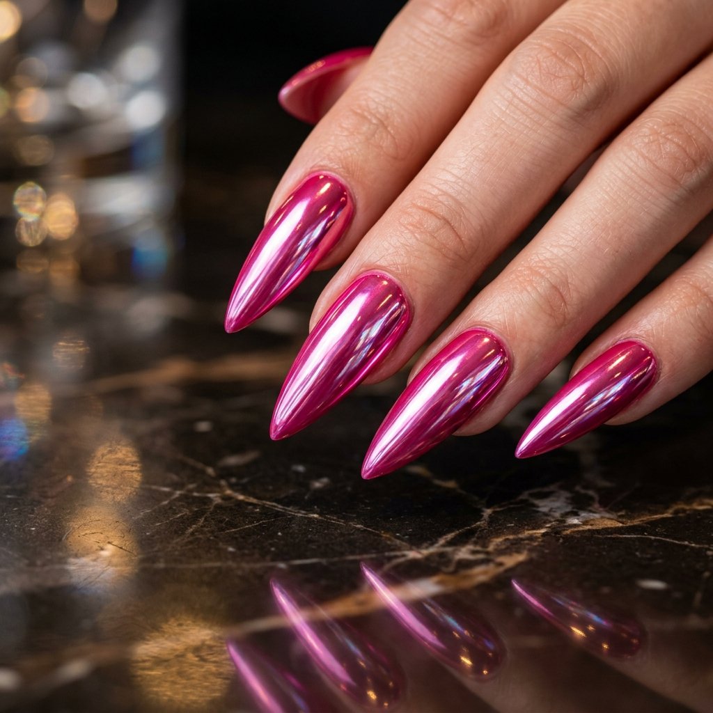Hot Pink Chrome Shine