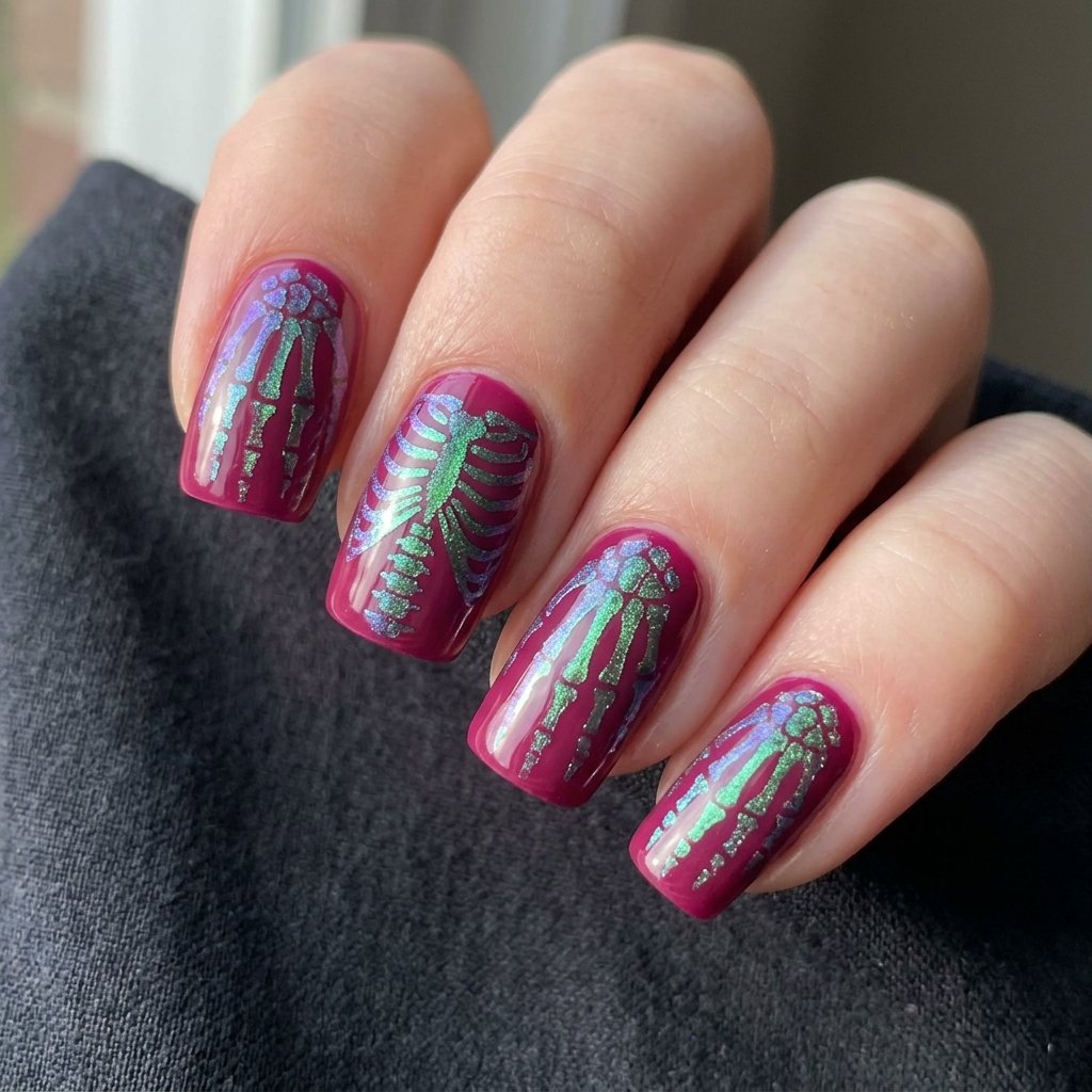 Iridescent Skeleton Bones