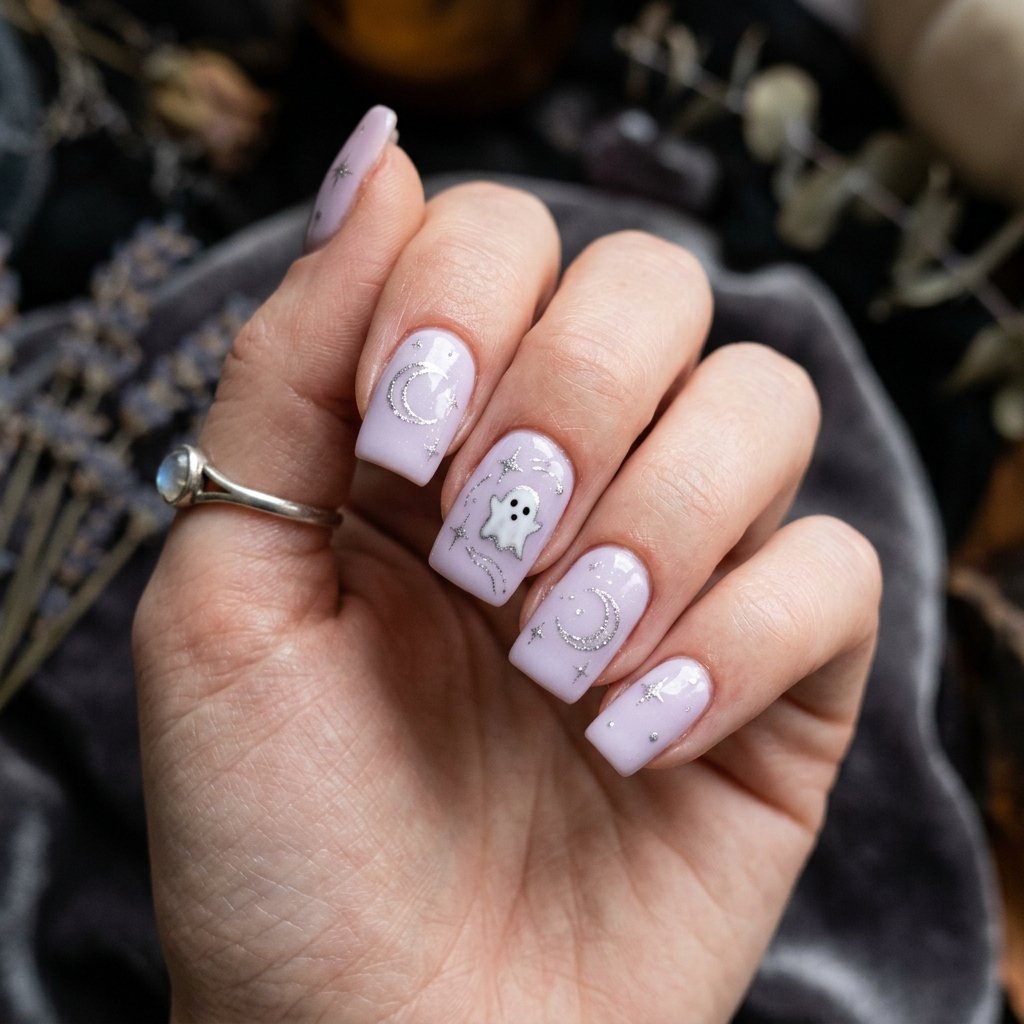 35 Purple Halloween Nails Ideas That Steal the Spotlight 2026 15 Lavender Halloween Nails Ideas