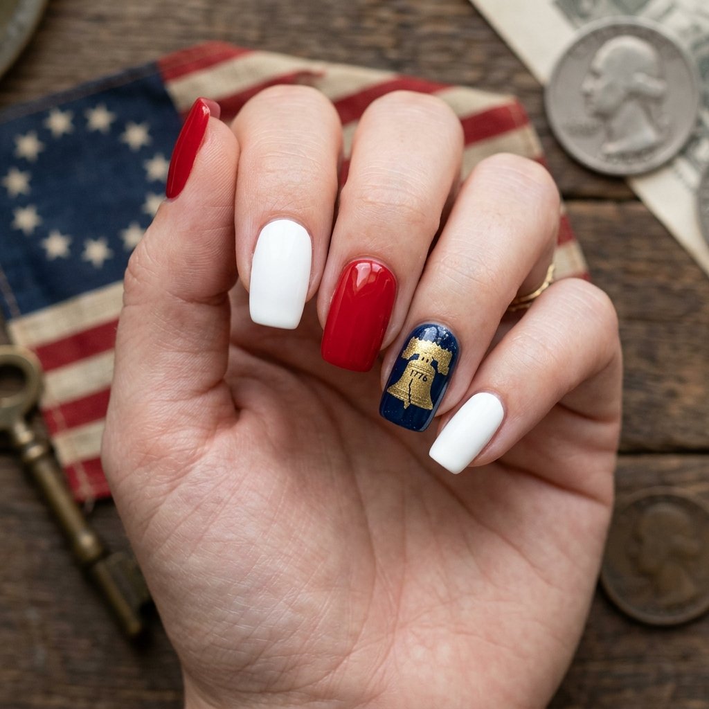 Liberty Bell Nail Art Ideas