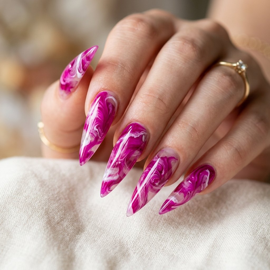 Vivid Magenta Liquid Swirl Concept Idea