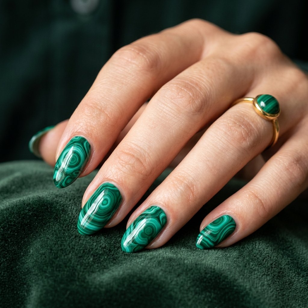 Malachite Green Stone Texture