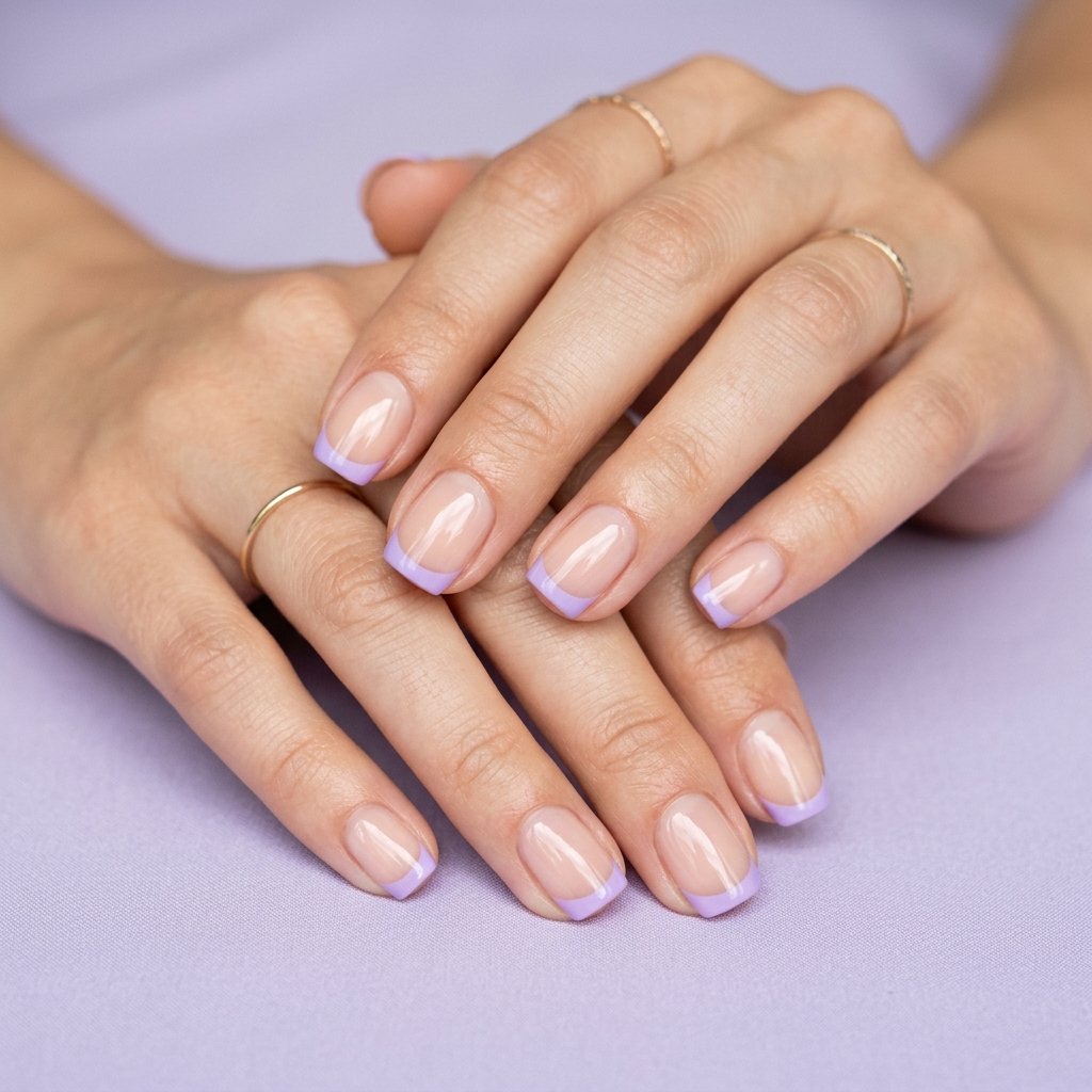 Pastel Purple French Tips