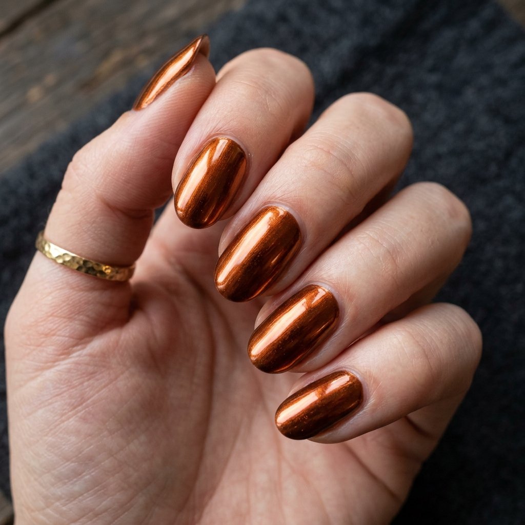 Metallic Burnt Orange Sheen Style
