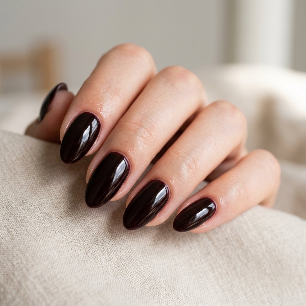 35 Black Cherry Nails Ideas That Look Incredibly Expensive 29 Black Cherry Minimalist Nail Ideas