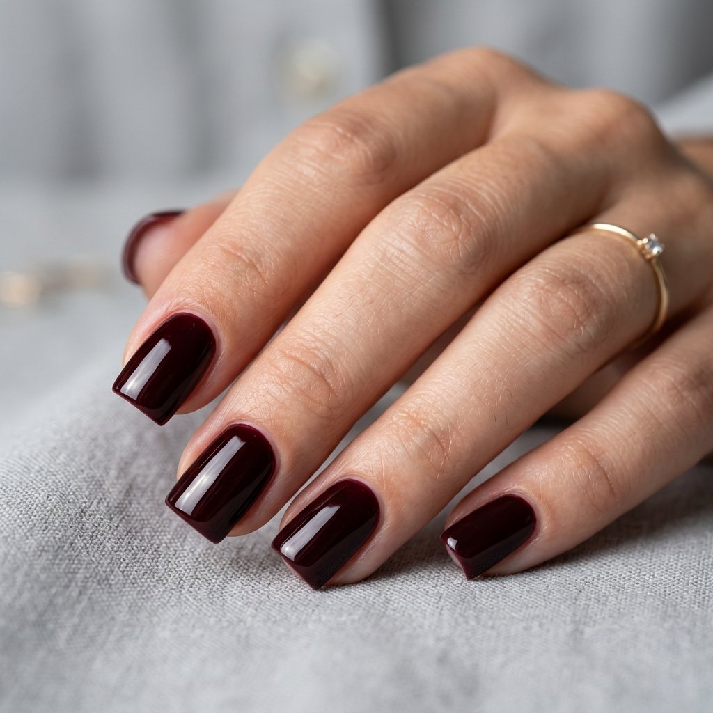 35 Black Cherry Nails Ideas That Look Incredibly Expensive 26 Black Cherry Square Nail Ideas
