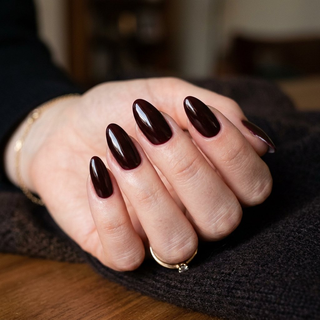 35 Black Cherry Nails Ideas That Look Incredibly Expensive 3 Deep Burgundy Black Cherry Nail Ideas