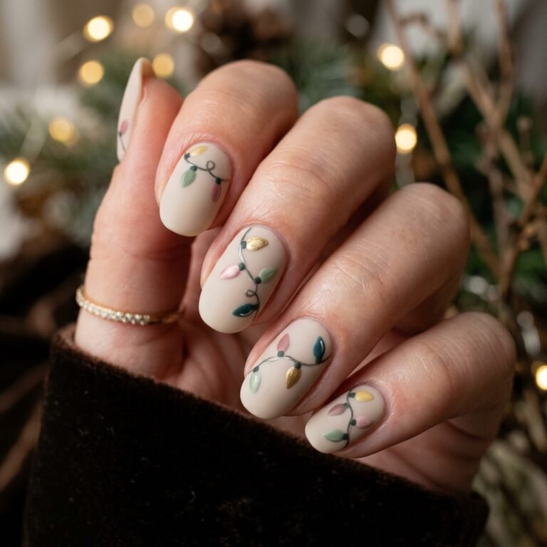 christmas light nails