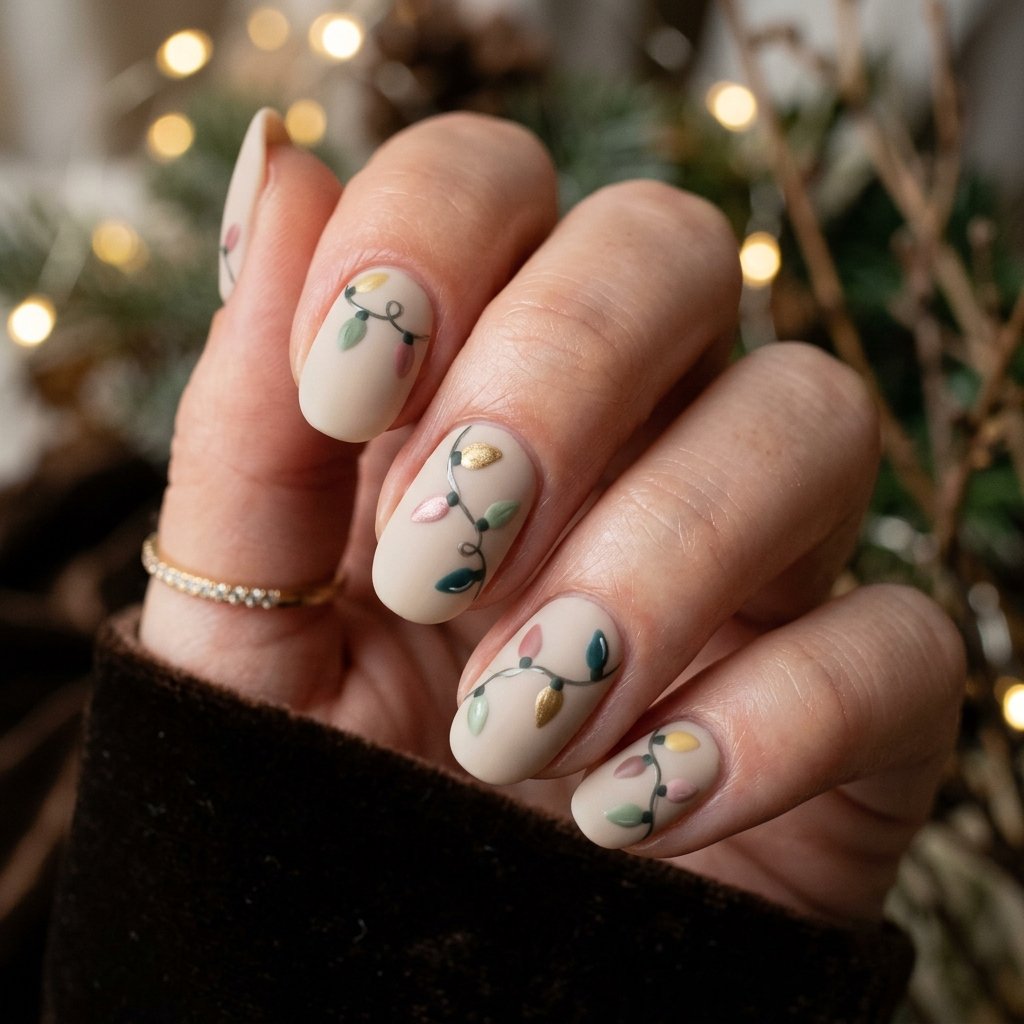 christmas light nails