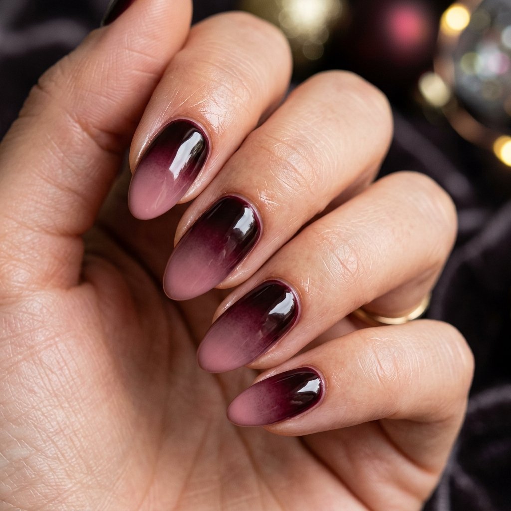 35 Black Cherry Nails Ideas That Look Incredibly Expensive 6 Black Cherry Ombre Nail Ideas