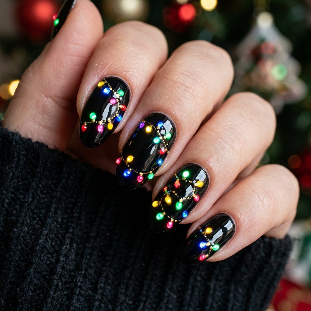 Colorful Blinking Light Nail Designs
