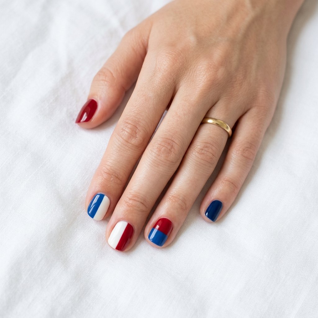 Short Nail 4th July Ideas