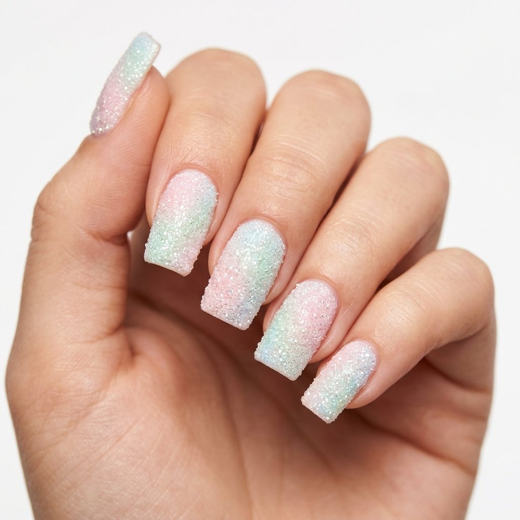 35 Most Gorgeous Cotton Candy Nails to Copy This Season 34 Sugared Pastel Nails
