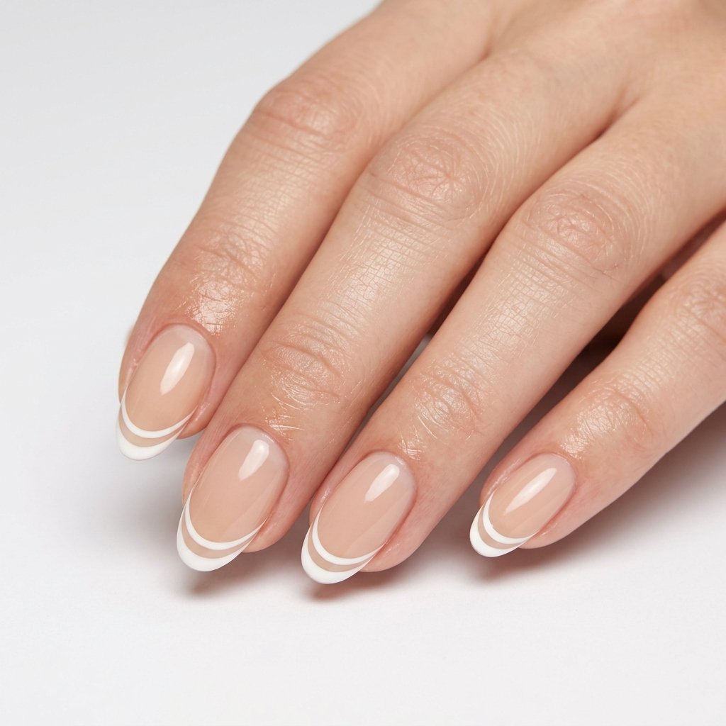 35 Top Most Viral Double French Tip Nails of the Season 2026 2 The Classic Clean White Stack