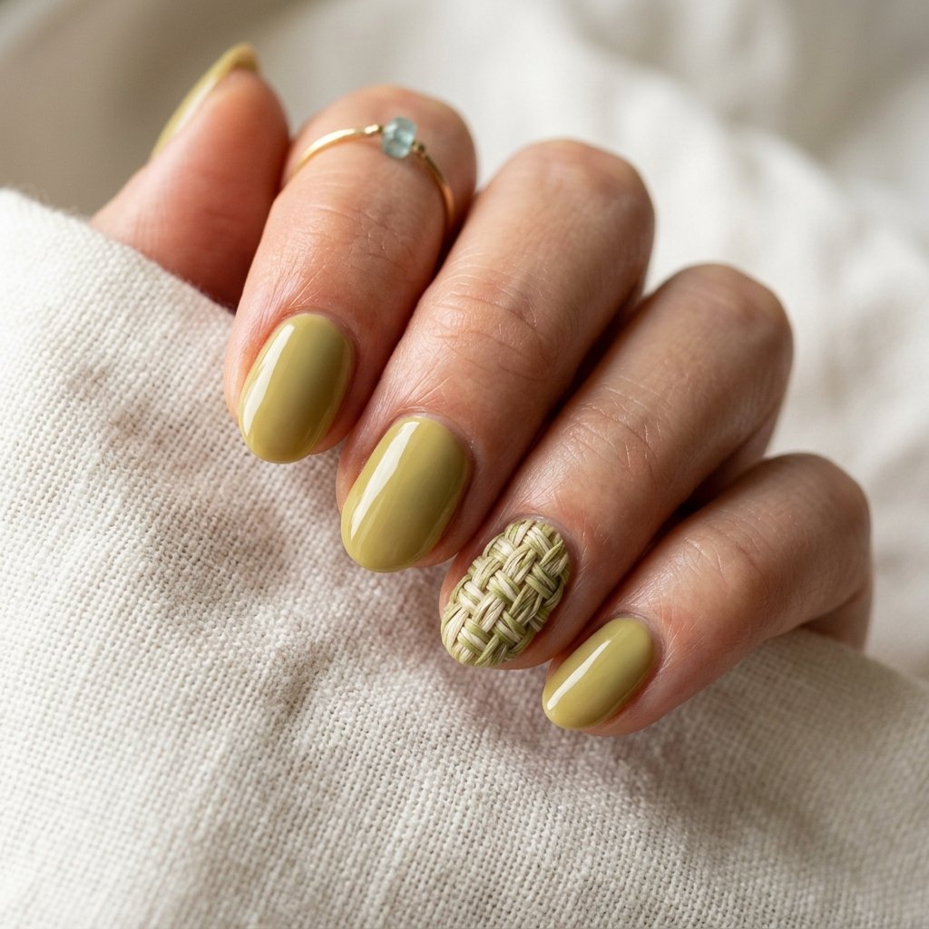 35 Best Green Summer Nails for a Bold Warm Season 2026 22 Seagrass Inspired Nails