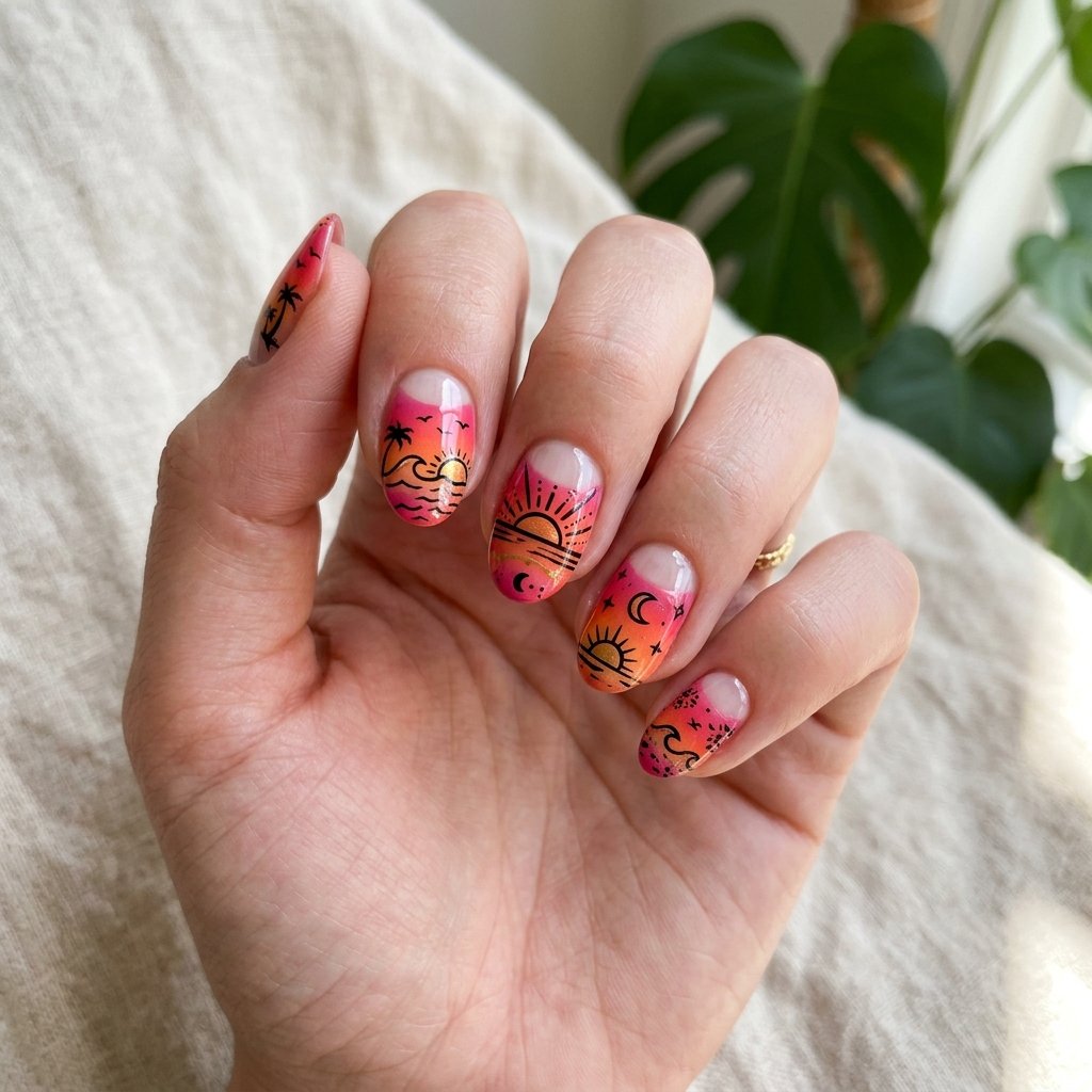 Negative Space Half Moons