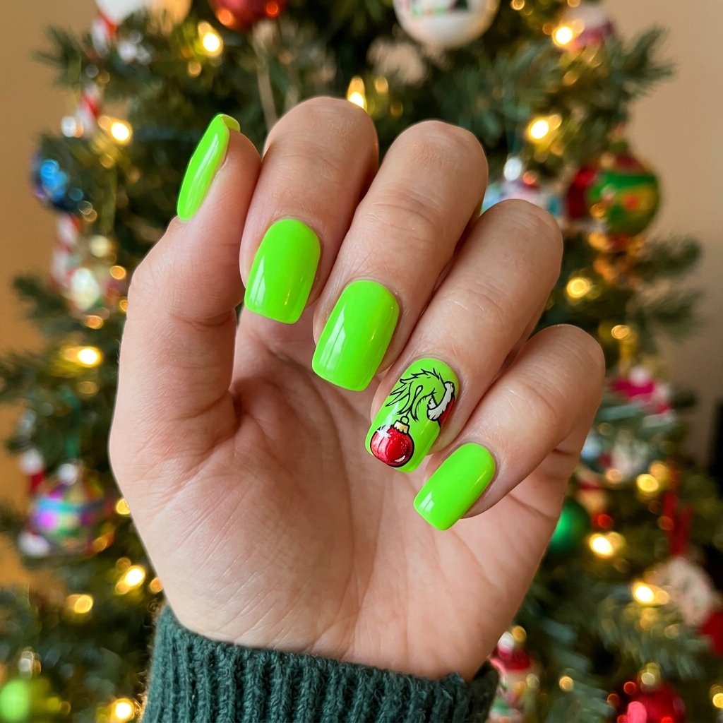Neon Green Grinch-Inspired Playfulness