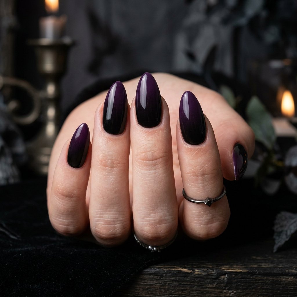 35 Black Halloween Nails Ideas — Spooky, Sleek & Creative 16 Black Ombre Halloween Nails Ideas