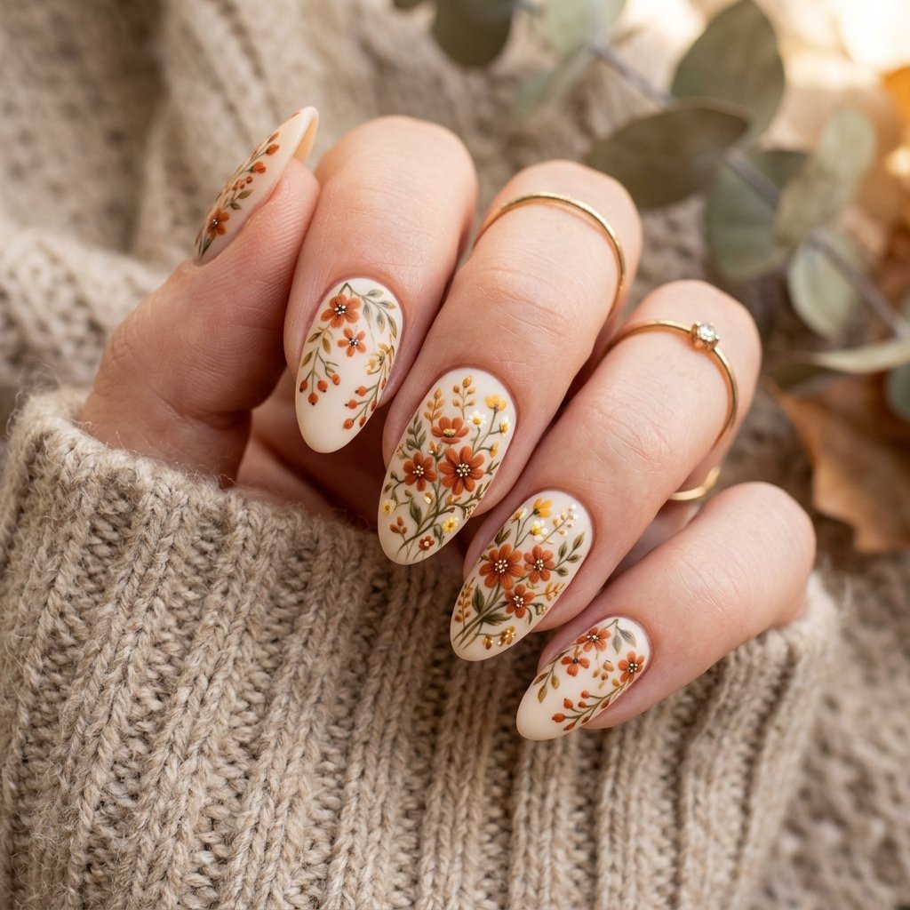 Burnt Orange Floral Design Concept
