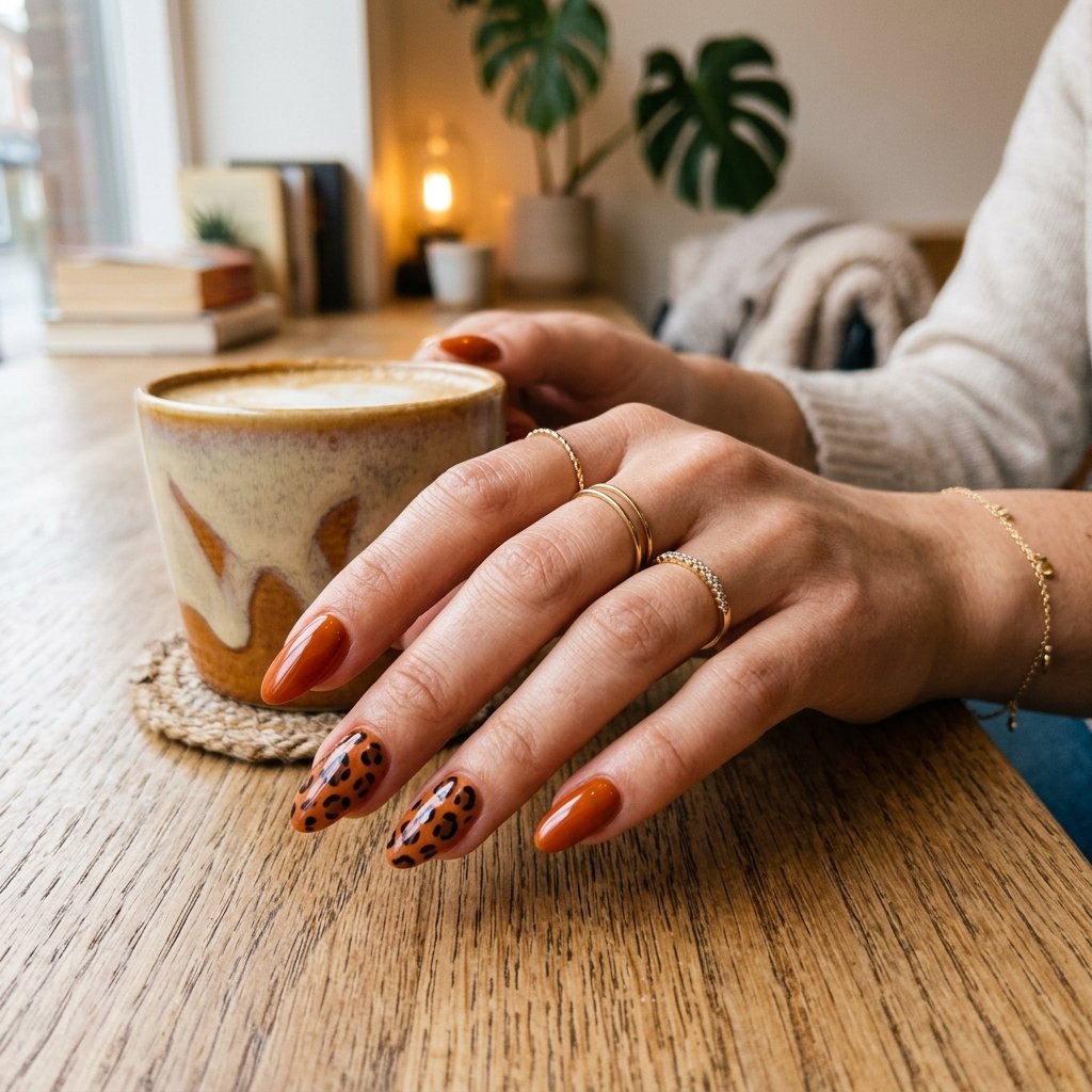 Orange Leopard Print Design Style