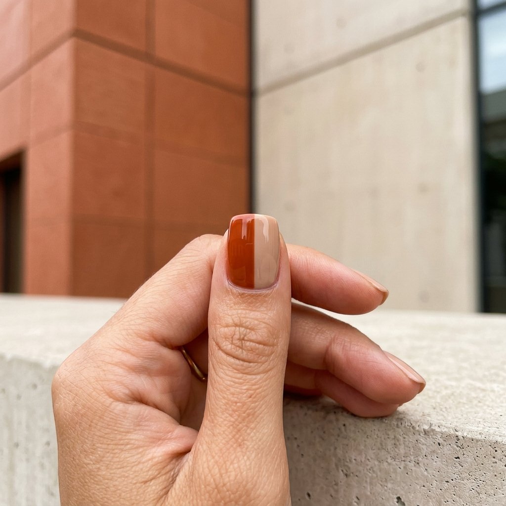 Orange and Nude Split Concept